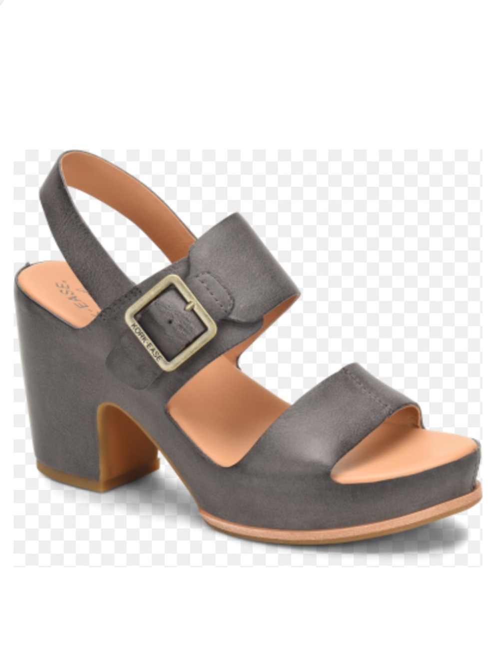Kork-Ease San Carlos Gray Leather Platform Sandals Women’s Size 9